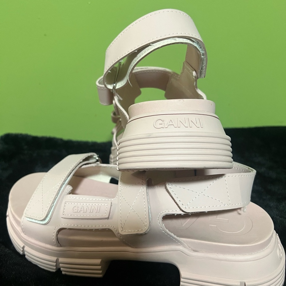 Ganni Blush Pink Chunky Sandals
